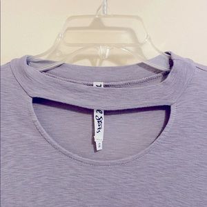 Grey Long Sleeve Dress Short Cut